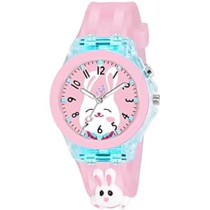 FROZIL LED Luminous Kids Children Cute Cartoon Multi Color Lights Rubber Strap Analog Watch for Girls Watch for Kids Boys and Girls