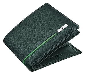 URBAN FOREST Stag Green/Light Green Leather Wallet for Men