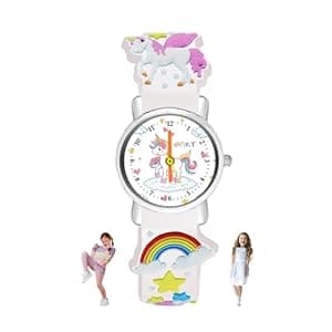 Spiky Trending Designer Analouge Watch for Kids Girls and Boys | Unicorn & Astronaut Themse Watches | Strong Buckle, Silicone Designer Strap with Cartoons| Cool Birthday Gift for Kids Boys & Girls |