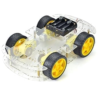 Wheel Drive Robot Smart Car Chassis Kits with Speed Encoder for RC Car