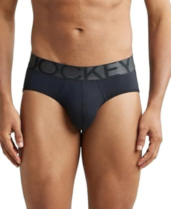 Jockey IC27 Men's Tactel Microfiber Elastane Stretch Solid Brief with Moisture Move Treatment