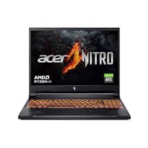 Acer Nitro V 16 AI-Powered Gaming Laptop AMD Ryzen 7-8845HS Processor with RTX 4060 8GB Graphics (16GB DDR5/1TB SSD/Win11 Home/WiFi6/165Hz/57Whr) ANV16-41, 16" WUXGA IPS Display, Obsidian black, 2.5KG