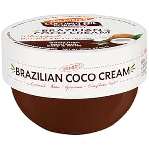 Palmer's Coconut Oil Formula Brazilian Coco Cream with Vitamin E, 8.8 Fl Oz, Whipped Bum, Bust & Body Cream, Helps with Skin Tightening & Firming