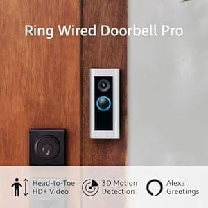 Ring Wired Doorbell Pro (newest model) – Best-in-class with cutting-edge features (existing doorbell wiring required)