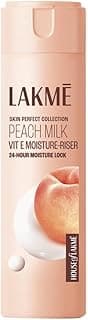 Lakme Peach Milk Face Moisturizer 120 ml, Daily Lightweight Lotion with Vitamin C & Vitamin E for Soft Glowing Skin - Non Oily 12h Moisture