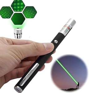 The Black Kite Laser Light Powerful Battery Powered |Multi-Purpose Green Laser Pointer - 2000 Metres Range| Portable, Cat Laser Toy, Green Pointer for Presentations, Stargazing, Hiking,(Green Light)