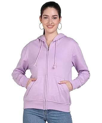 Alan Jones Clothing Women's Cotton Hooded Neck Sweatshirt