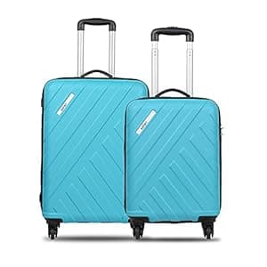 SAFARI RAY 55 Cms & 67 Cms Trolley Bags Hard Case Polycarbonate 4 Wheels 360 Degree Wheeling System Luggage, Trolley Bags For Travel, Suitcase For Travel, Cyan