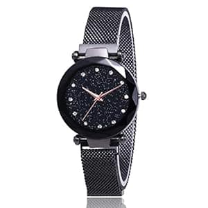 casera Analog Girl's Watch (Black Dial, Black Colored Strap)