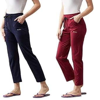 BLINKIN Women Cotton Casual Style Pyjamas Combo Pack Of 2 With Side Pockets