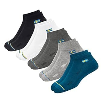 SWAGR Ankle Socks for Men & Women, Multicolor, Pack of 5, Free Size