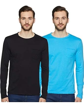 Amazon Brand - Symbol Men's Solid Regular Fit T-Shirt (Pack of 2)