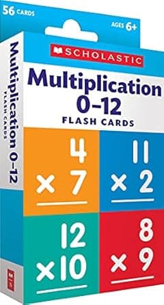 Flash Cards: Multiplication 0 - 12