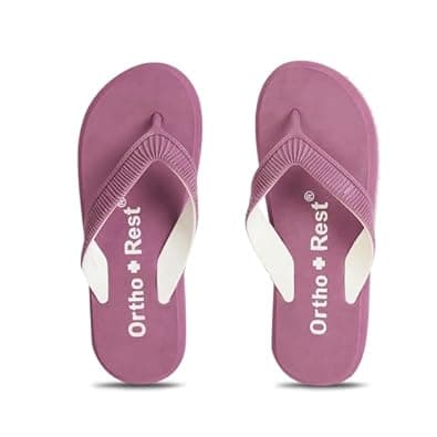 Ortho + Rest Doctor Slippers for Women Orthopedic Non Slip Lightweight Comfortable Flat Casual Stylish Dr Chappals and House Flip flops For Ladies and Girl’s