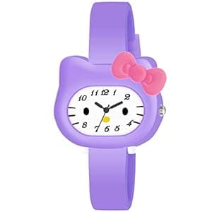 ON TIME OCTUS Analog Hello Kitty Kids Watch for Girl's (White Dial Multi-coloured Strap)