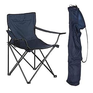 Kimee Folding Chair Big - Portable Foldable Nylon Base Fabric Camping Chair for Fishing Beach Picnic Chair Outdoor Chairs (Multicolor)