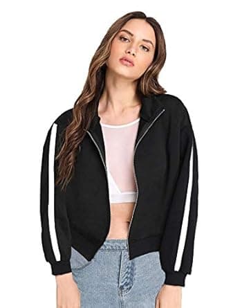 Fabricorn Plain Black Stylish Sweatshirt for women (Black)