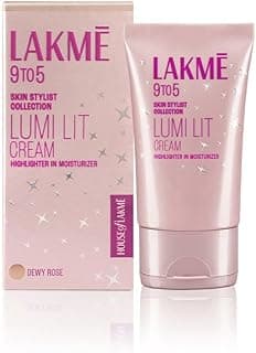 Lakme Lumi Cream - Face cream with Moisturizer + Highlighter, enriched with Niacinamide & Hyaluronic Acid - Dewy Rose, 30g