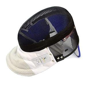 LEONARK Fencing Foil Mask CE 350N Quick Detachable Certified National Grade Masque - Fencing Protective Gear (Detachable Black, L)