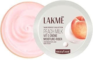 LAKMÉ Peach Milk,Soft Creme Face Moisturizer,200G,For Soft,Glowing Skin,With Vitamin E & Peach Milk Extract,24Hr Moisture Lock,Lightweight,Non-Sticky,Non-Oily,All Skin Types