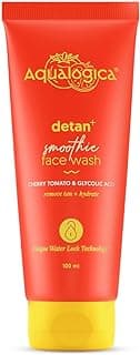 Aqualogica Detan+ Smoothie Face Wash with Glycolic Acid & Cherry Tomato for Men & Women for Tan removal, Hydrates & Gentle Exfoliates -Oily, Dry, Sensitive & Combination Skin -100ml (Pack of 1)