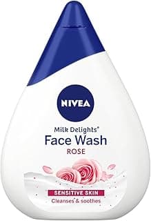 NIVEA Milk Delights Face Wash Caring Rosewater For Sensitive Skin 100ml, 100 ml