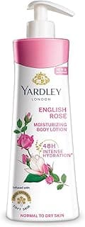 Yardley London English Rose Moisturizing Body Lotion With Germ Shield| Infused With Rose & Geranium Oil| Daily Use Hand & Body Lotion With Vitamin C & B3 For Women| 350+50ml