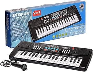 37 Keys Musical Electronic Keyboard Piano with Mic (Multicolor)