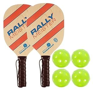 Rally Meister Wood Pickleball Paddle Bundle