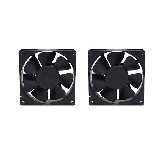 Electronic Spices 12v Brushless 3Inch DC Cooling Fan for Pc Case,CPU Cooler, 2pcs, Black (80X80) mm