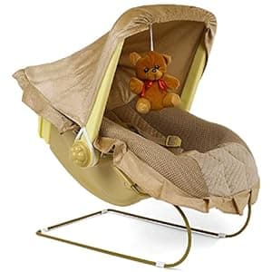 KIDBITKART Baby Bouncer Super Deluxe 12 in 1 Musical Carry Cot Bouncer (Brown, White)