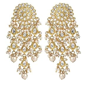 Karatcart Womens Gold Plated Kundan Tassel Earrings