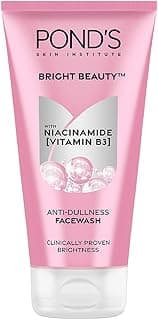 POND'S Bright Beauty Anti-Dullness & Brightening Facewash With Niacinamide | For Glass-Skin Like Shine And With 4X Visibly Brighter Skin, 150Gm