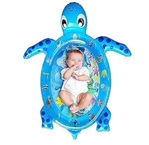 FIGMENT Tummy Time Mat Premium Baby Water Play Mat for Infants and Toddlers Baby Toys for 3 to 24 Months, Strengthen Your Baby's Muscles, Portable (Water mat Turtle)