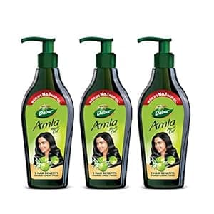 Dabur Amla Hair Oil - 550ml (Pack of 3) | For Strong, Long and Thick hair | Nourishes Scalp | Controls Hair Fall, Strengthens Hair & Promotes Hair Growth