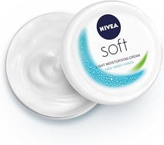 NIVEA Soft Light Moisturizer For Face, Hand & Body, Instant Hydration, Non-Greasy Cream With Vitamin E & Jojoba Oil, 200ml