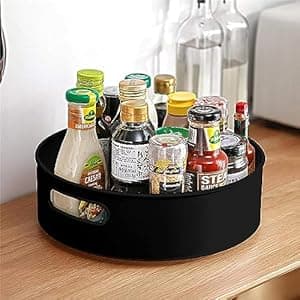 HomeWiz Multi-Purpose 360° Rotating Organizer Tray/Kitchen Organizer/Multi- Function Rotating Tray/Cosmetics Organizer (Black)