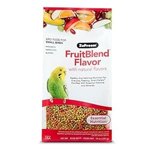 ZuPreem FruitBlend Flavor with Natural Flavors Avian Diets Pellet Small Bird Food - 397 gm