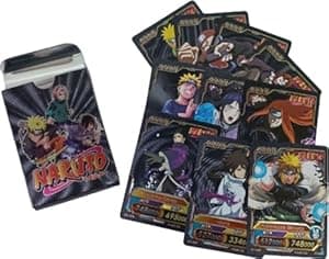 Prezzie Villa Pack of 55 Cards Naruto Warrior Anime Playing Cards for Kids and Adults, Japanese Manga Characters, Black