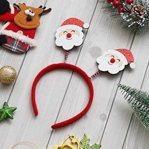 eCraftIndia Christmas Santa Claus Headband - Hairband for Birthday, Christmas Party - Gift for kids, Girls