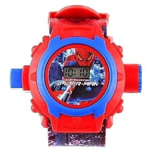 EaglesFord Rubber 24 Images Spiderman Projector Watch For Kids, Diwali Gift, Birthday Return Gift For Boys & Girls Digital Projector Watch For Kids(Spiderman),Dial-Multicolor, Band- Multicolor