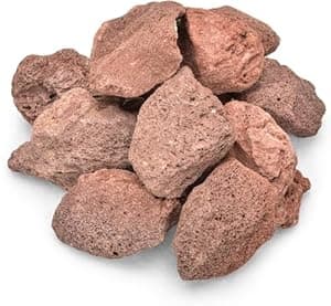 Barbecue Pit ® Natural Volcanic Lava Rocks for Gas Grill Barbeque and Tandoor Red (1 Kg, 3-5 Inches)