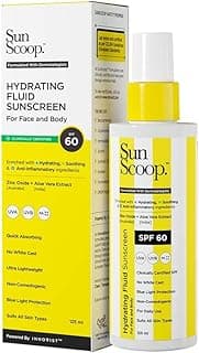 SunScoop Fluid Body Sunscreen | SPF 60 | For All Skin Types | Cooling, Hydrating & Quick-Absorbing Liquid Sunscreen | No White Cast | Ultimate Sun Protection | 125 ml