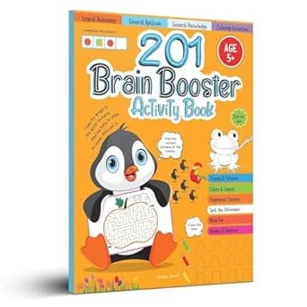 201 Brain Booster Activity Book - Fun Activities and Exercises For Children: Tracing & Pattern, Colors & Shapes, Maze