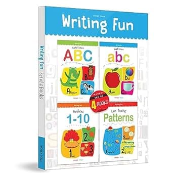 Writing Practice Boxset: Pack of 4 Books (Writing Fun: Write And Practice Capital Letters, Small Letters, Patterns and Numbers 1 to 10)