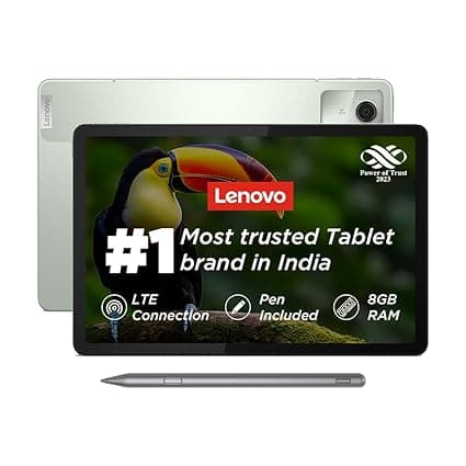 Lenovo Tab M11 with Pen| 4G (LTE) + Wi-Fi | 8 GB RAM, 128 GB ROM (Expandable Upto 1 TB)| 11 Inch Screen, 90 Hz Refresh Rate| Quad Speaker with Dolby Atmos| 13 MP Rear Camera| Google Kids Space