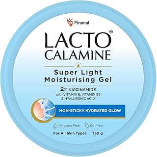 Lacto Calamine Super Light Moisturizer for Face | 150g | Moisturiser for Oily Skin with Niacinamide, Hyaluronic Acid | Face Moisturizer with 300% Instant Hydration, 90% Stronger Moisture Barrier