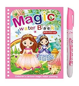 GLUN® Water Magic Book, Magic Doodle Pen, Coloring Doodle Drawing Board Games for Kids, Educational Toy for Growing Kids (Theme 15)