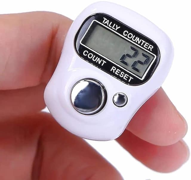 Mini Hand Tally Counter Finger Ring Digital Electronic Head Count,Japa Counter Counting Machine For Mantra Jap And Cricket Umpire And Various Counting Purpose Small (Color May Vary)