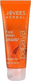 Jovees Herbal Papaya Face Wash For Women/Men | Brightening and Glowing Skin | Removes Pigmentation and Dark Spots | For All Skin Types 120ML